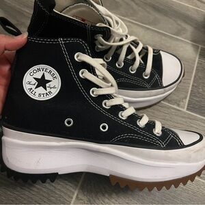 Converse Black and White Platform High-Tops